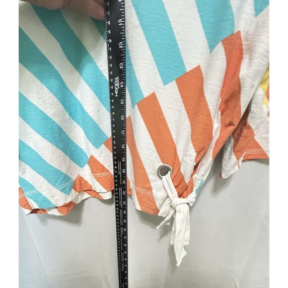 Onque Casual Womens XL Nautical 3/4 Sleeve Top - Picture 4 of 8